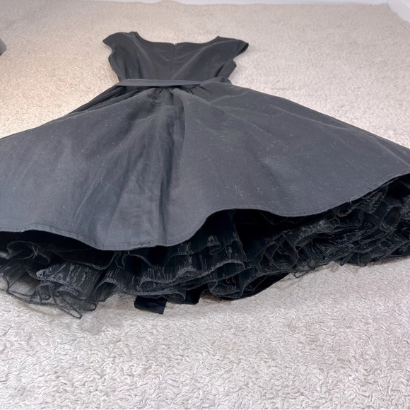 Vintage Feldie Whimsigoth Black Dress Removable Toile Skirt Medium - Picture 6 of 7